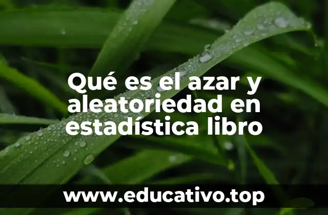 Qué es el azar y aleatoriedad en estadística libro