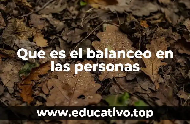 El equilibrio emocional y su relación con el balanceo