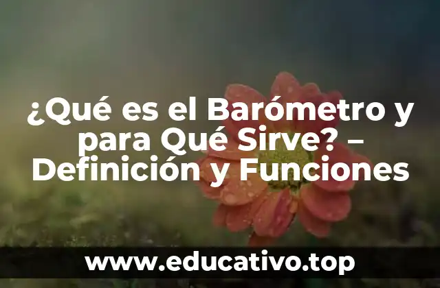 ¿Qué es el Barómetro y para Qué Sirve? – Definición y Funciones