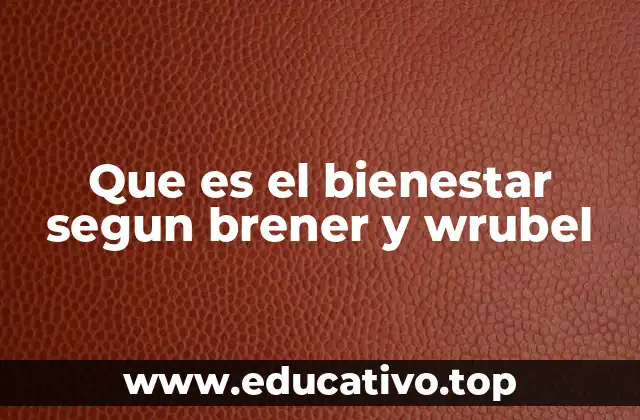 Que es el bienestar segun brener y wrubel