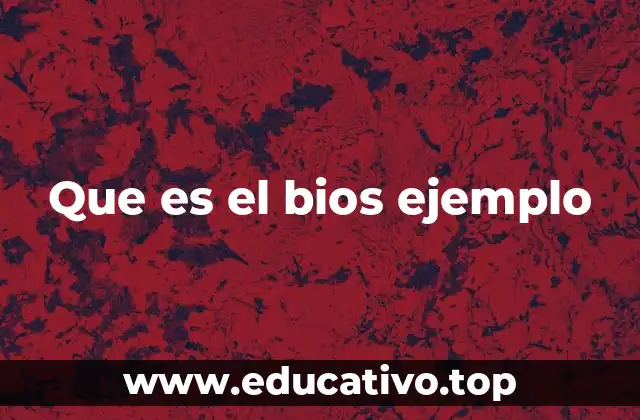 Que es el bios ejemplo