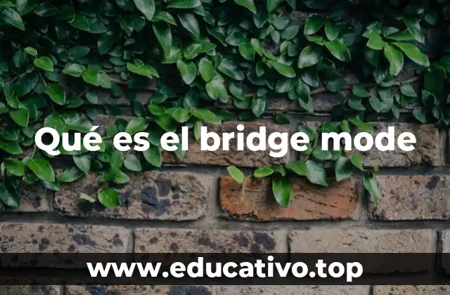 Qué es el bridge mode