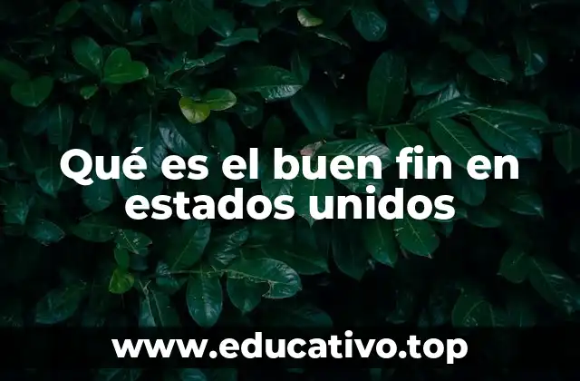Qué es el buen fin en estados unidos