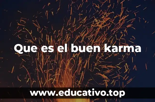Que es el buen karma
