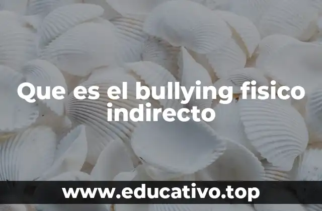 Que es el bullying fisico indirecto