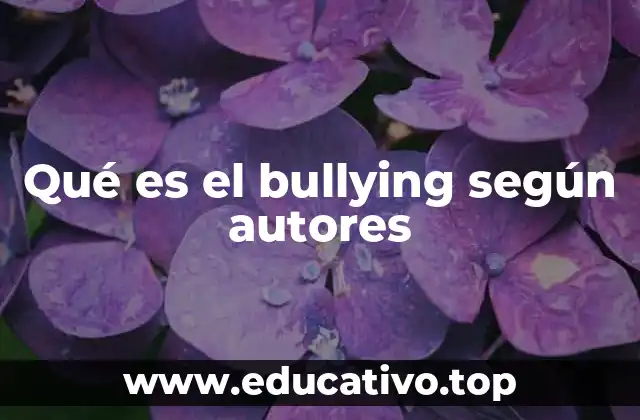 Qué es el bullying según autores
