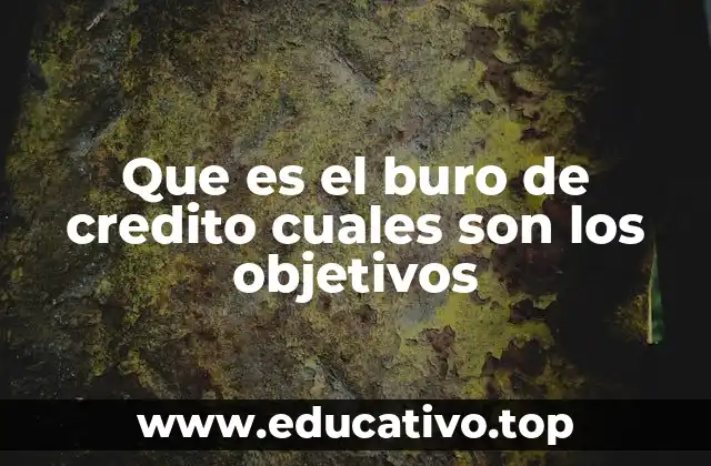 Que es el buro de credito cuales son los objetivos