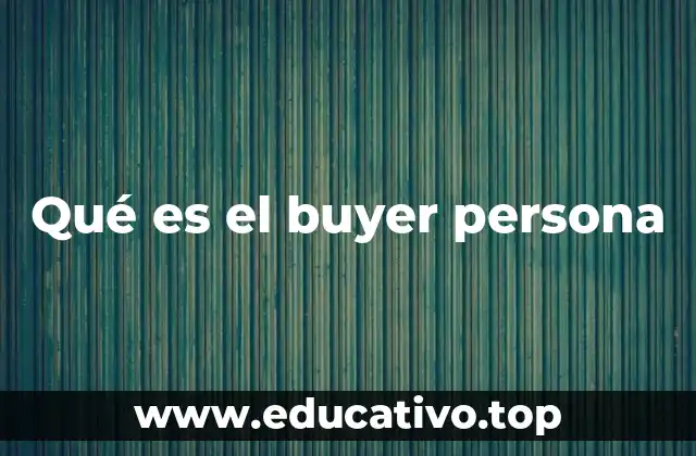 Qué es el buyer persona