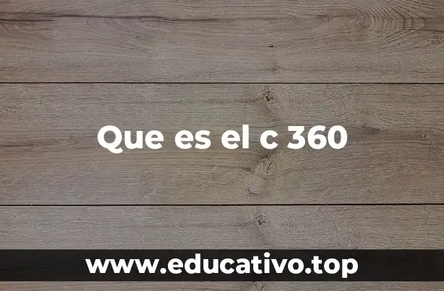 Que es el c 360