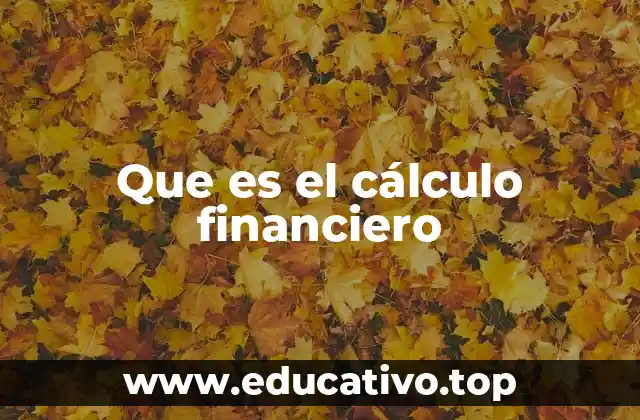 Que es el cálculo financiero