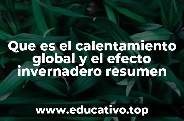 Que es el calentamiento global y el efecto invernadero resumen
