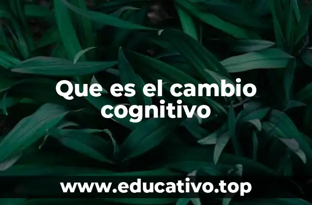 Que es el cambio cognitivo