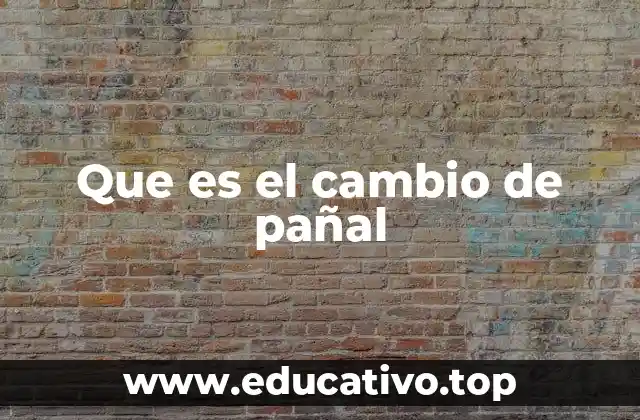 Que es el cambio de pañal