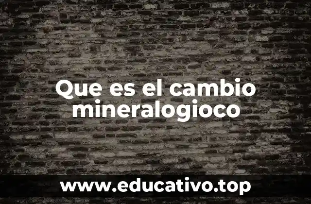 Que es el cambio mineralogioco