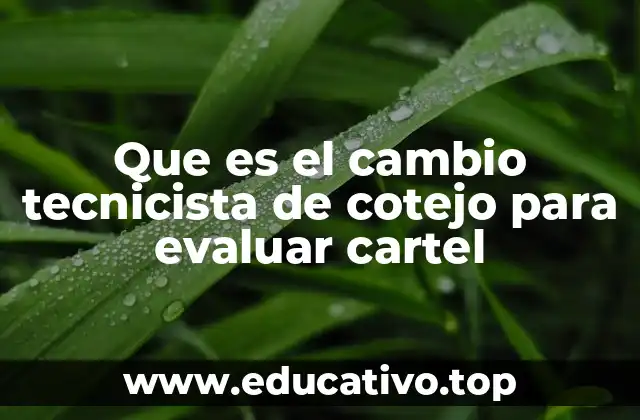 Que es el cambio tecnicista de cotejo para evaluar cartel