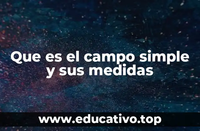 Que es el campo simple y sus medidas