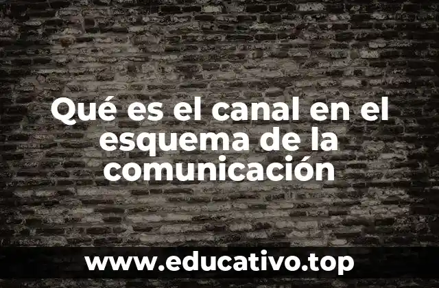 Qué es el canal en el esquema de la comunicación