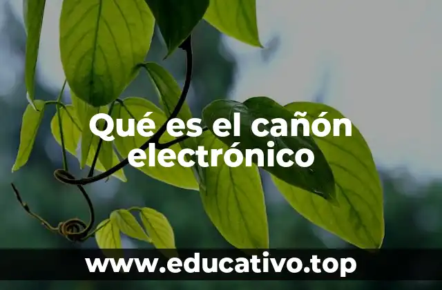 Qué es el cañón electrónico