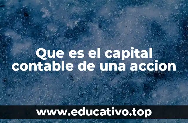 Que es el capital contable de una accion