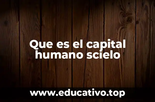 Que es el capital humano scielo