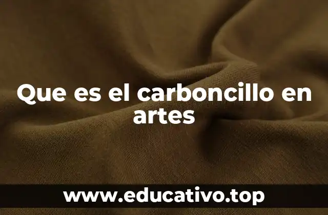 Que es el carboncillo en artes