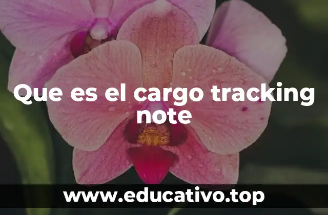 Que es el cargo tracking note