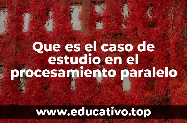Que es el caso de estudio en el procesamiento paralelo