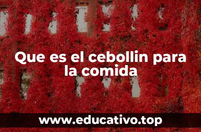 Que es el cebollin para la comida