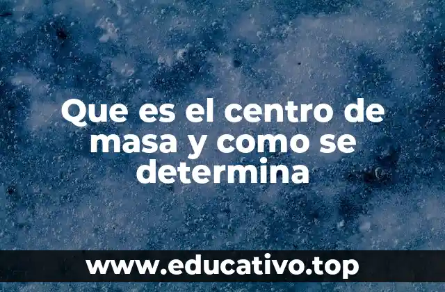 Que es el centro de masa y como se determina