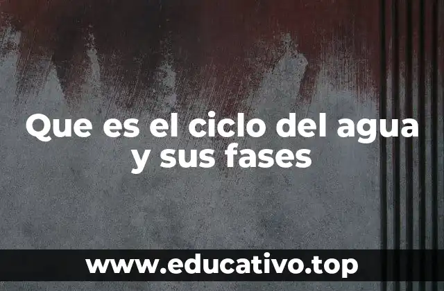 Que es el ciclo del agua y sus fases
