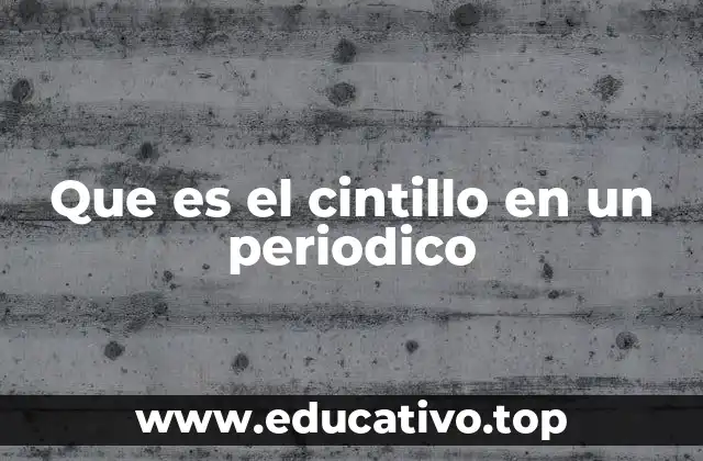 Que es el cintillo en un periodico
