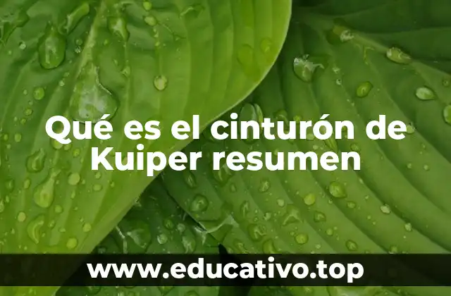 Qué es el cinturón de Kuiper resumen