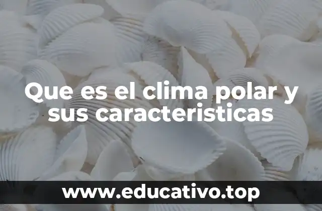 Que es el clima polar y sus caracteristicas