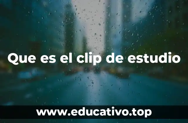 Que es el clip de estudio