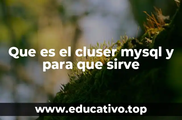 Que es el cluser mysql y para que sirve