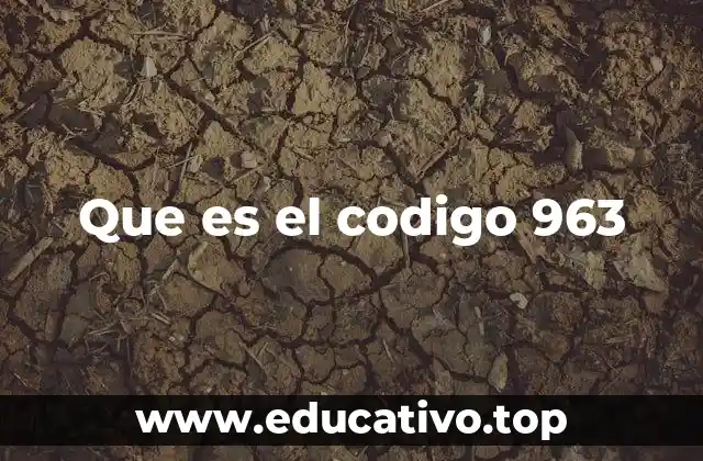 Que es el codigo 963