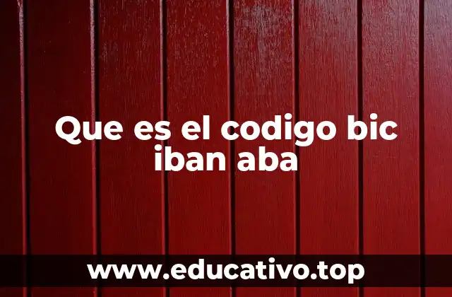 Que es el codigo bic iban aba