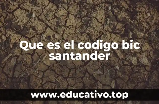 Que es el codigo bic santander