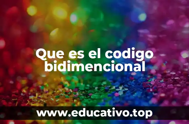 Que es el codigo bidimencional