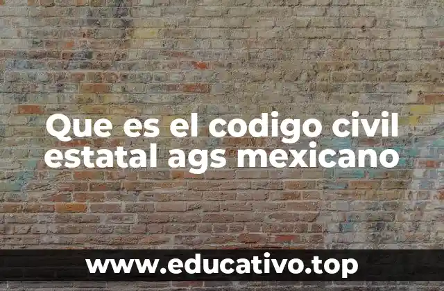 Que es el codigo civil estatal ags mexicano