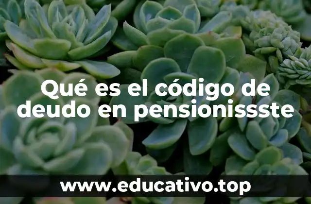 Qué es el código de deudo en pensionissste