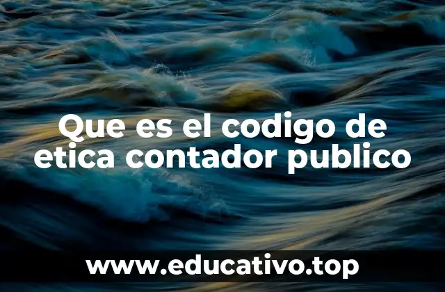 Que es el codigo de etica contador publico