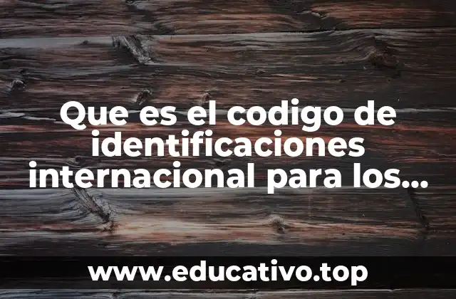 Que es el codigo de identificaciones internacional para los polímeros