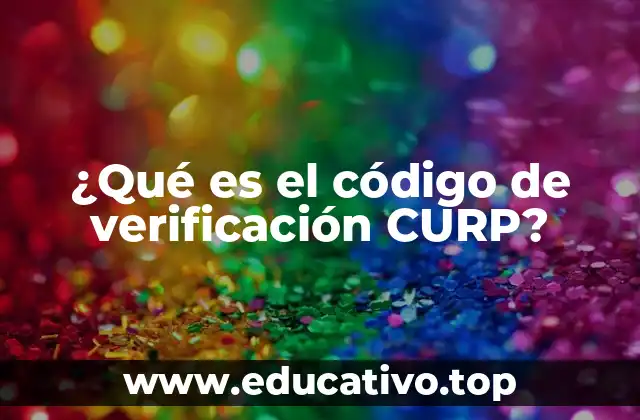¿Qué es el código de verificación CURP?
