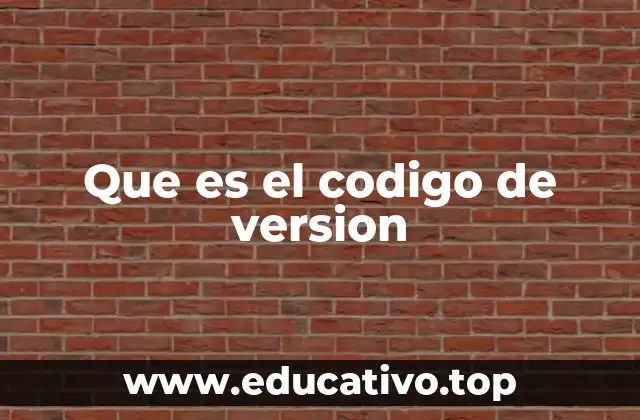Que es el codigo de version