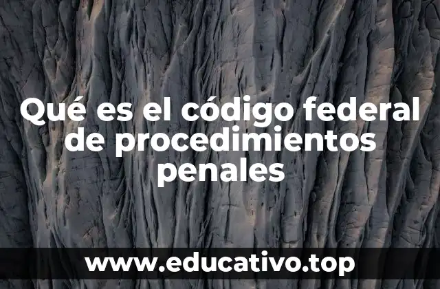 Qué es el código federal de procedimientos penales