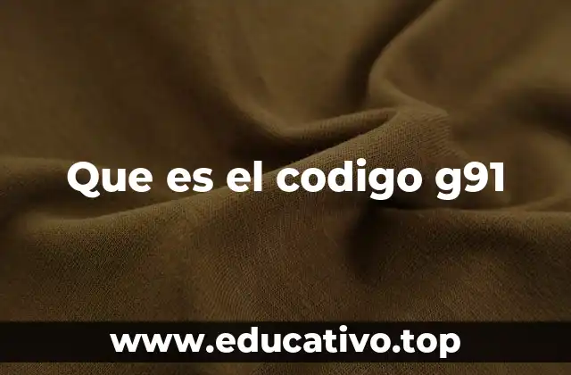 Que es el codigo g91