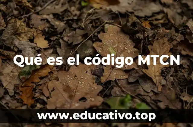 Qué es el código MTCN
