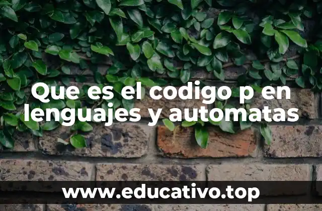 Que es el codigo p en lenguajes y automatas