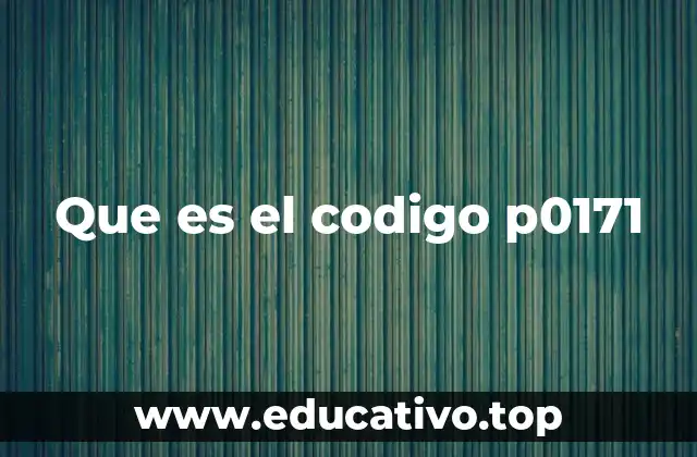 Que es el codigo p0171